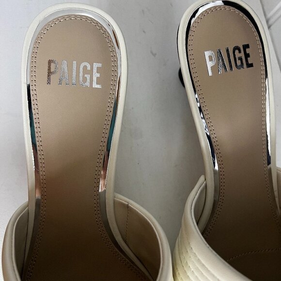 Paige Poppy in Leather Bone Size 9.5 - Picture 3 of 6